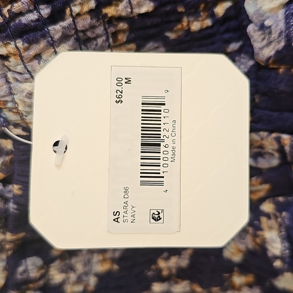 NWt Altar'd State Blue Skirt w/ Gold  Floral Design - Picture 7 of 7